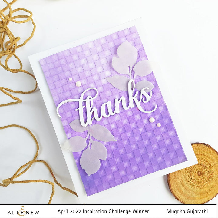 Embossing Folder Checkered Squares 3D Embossing Folder