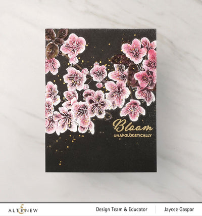 Embossing Folder Cherry Plum Blossom 3D Embossing Folder