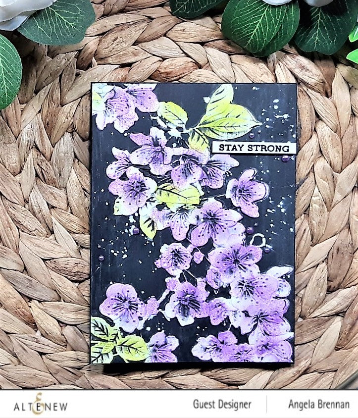 Embossing Folder Cherry Plum Blossom 3D Embossing Folder