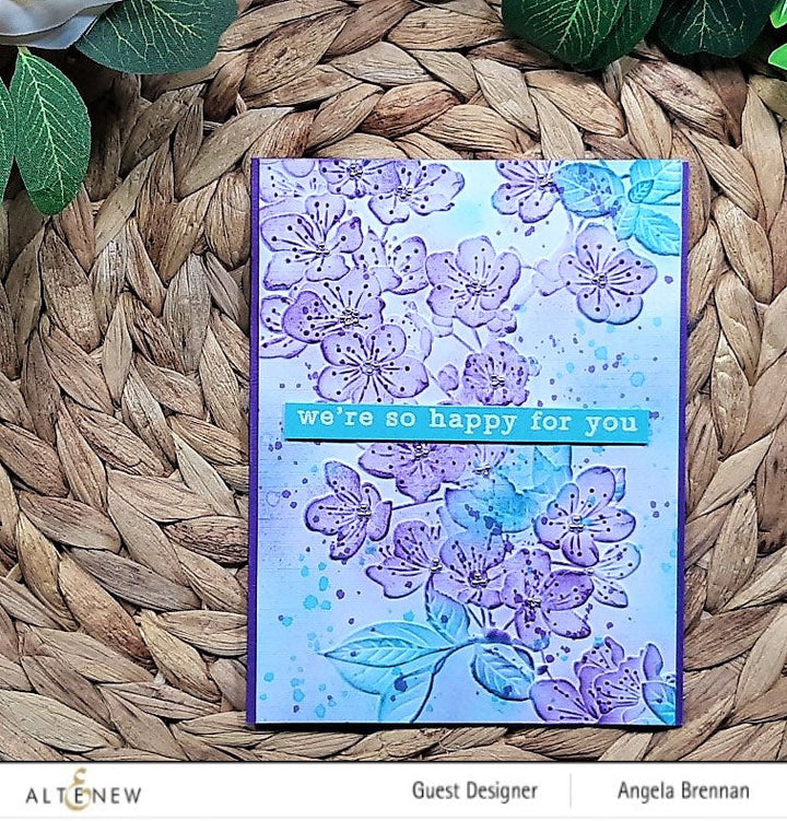 Embossing Folder Cherry Plum Blossom 3D Embossing Folder