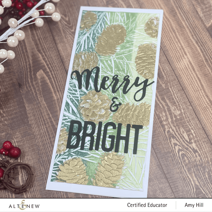 Embossing Folder Classic Pinecones Slim 3D Embossing Folder