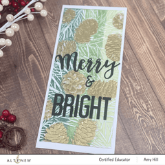 Embossing Folder Classic Pinecones Slim 3D Embossing Folder