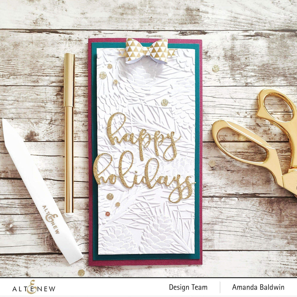 Embossing Folder Classic Pinecones Slim 3D Embossing Folder