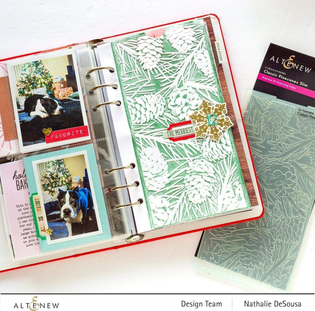 Embossing Folder Classic Pinecones Slim 3D Embossing Folder