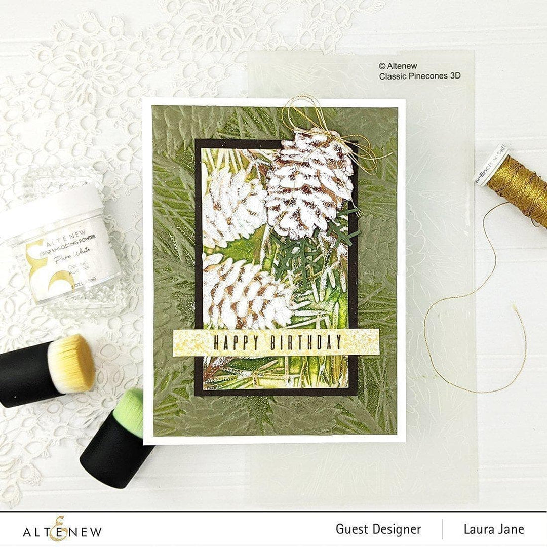 Embossing Folder Classic Pinecones Slim 3D Embossing Folder