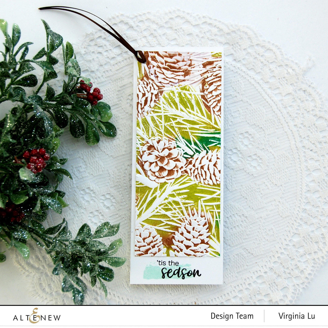 Embossing Folder Classic Pinecones Slim 3D Embossing Folder