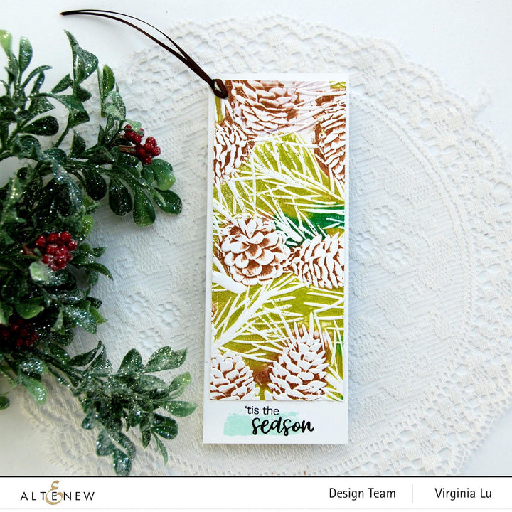 Embossing Folder Classic Pinecones Slim 3D Embossing Folder