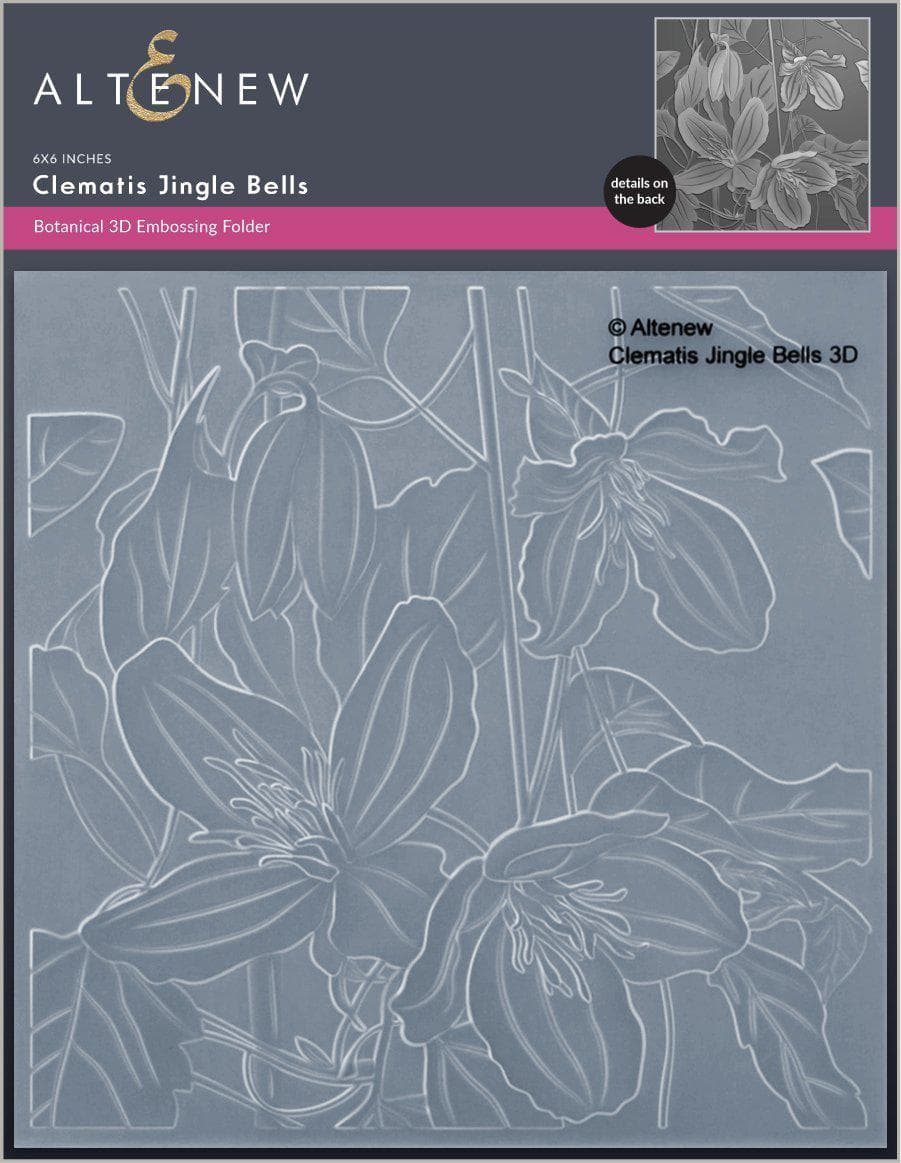 Embossing Folder Clematis Jingle Bells 3D Embossing Folder