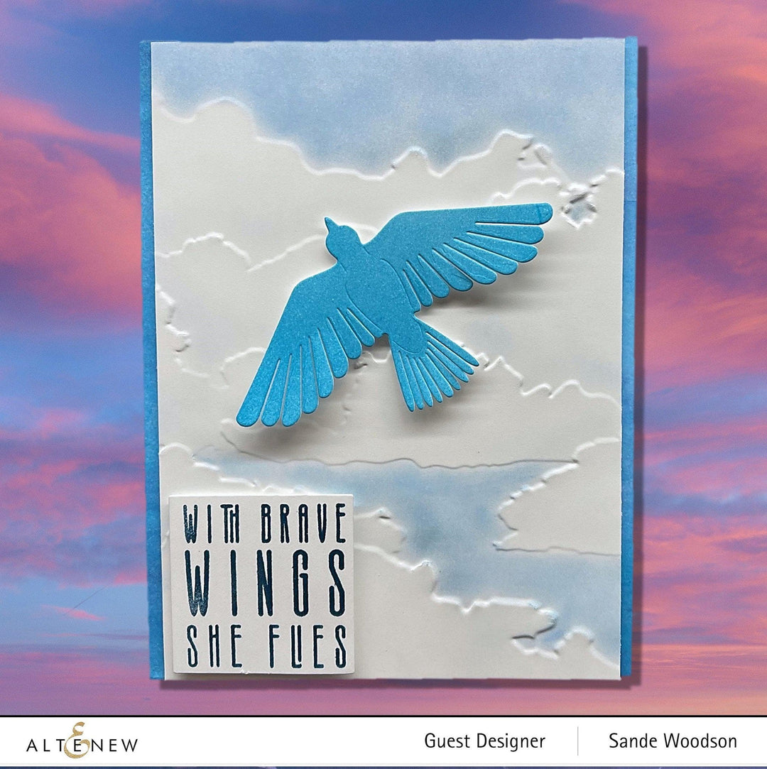 Embossing Folder Cloudy Day 3D Embossing Folder