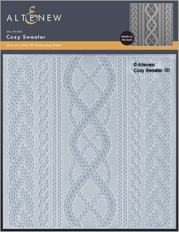 Embossing Folder Cozy Sweater 3D Embossing Folder