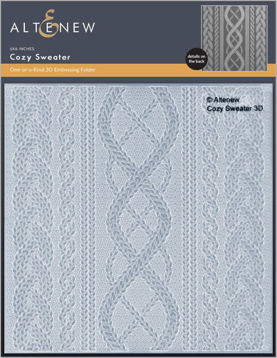 Embossing Folder Cozy Sweater 3D Embossing Folder