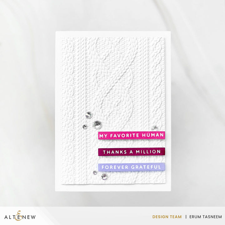 Embossing Folder Cozy Sweater 3D Embossing Folder