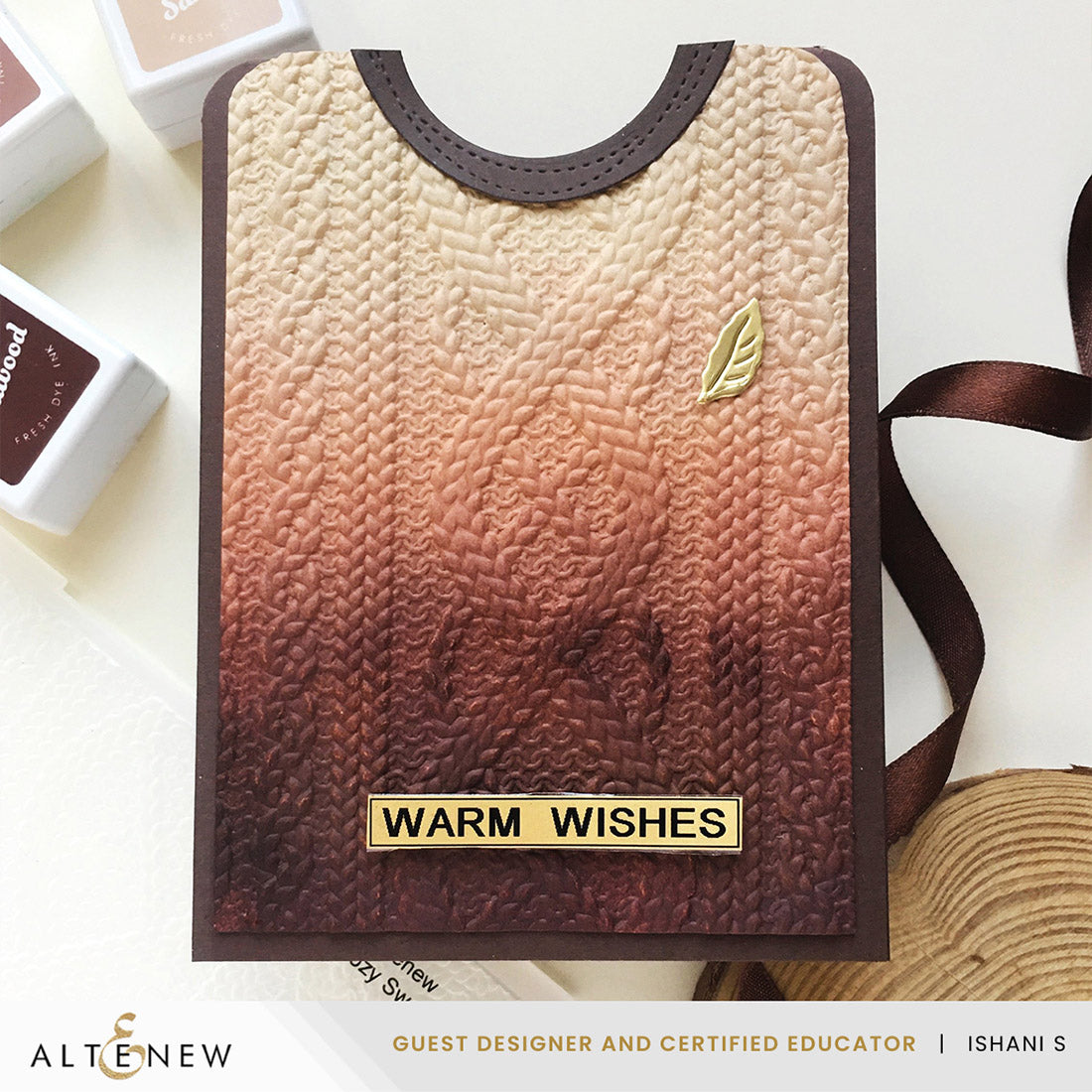 Embossing Folder Cozy Sweater 3D Embossing Folder