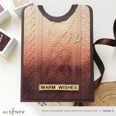 Embossing Folder Cozy Sweater 3D Embossing Folder