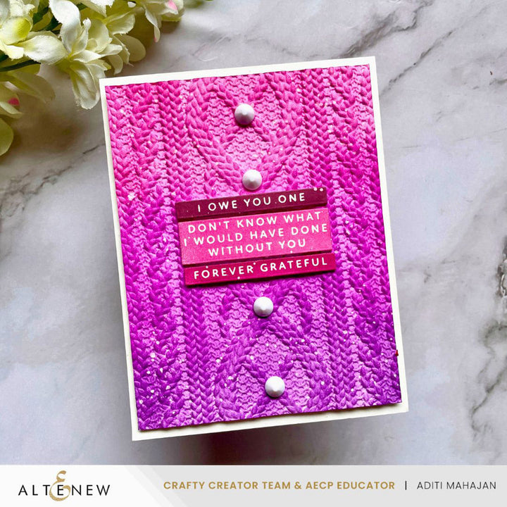 Embossing Folder Cozy Sweater 3D Embossing Folder