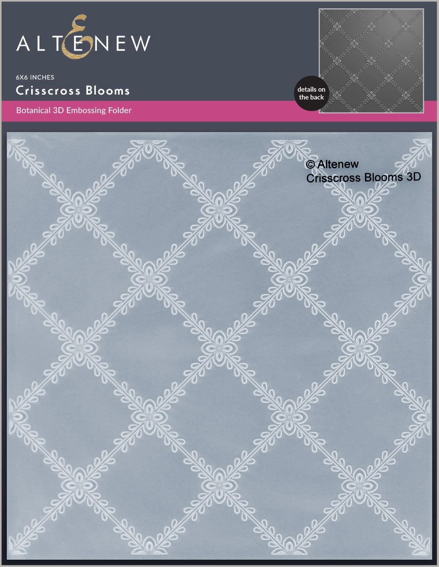 Embossing Folder Crisscross Blooms 3D Embossing Folder
