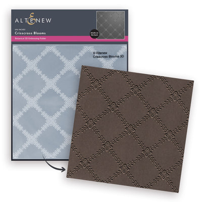 Embossing Folder Crisscross Blooms 3D Embossing Folder