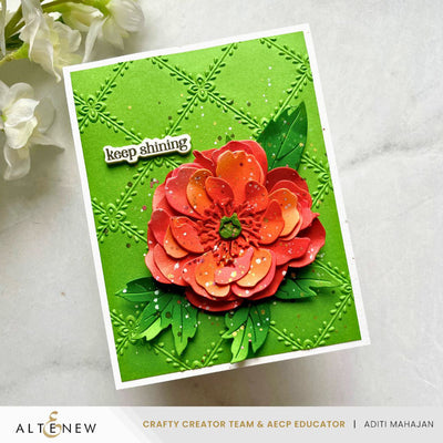 Embossing Folder Crisscross Blooms 3D Embossing Folder