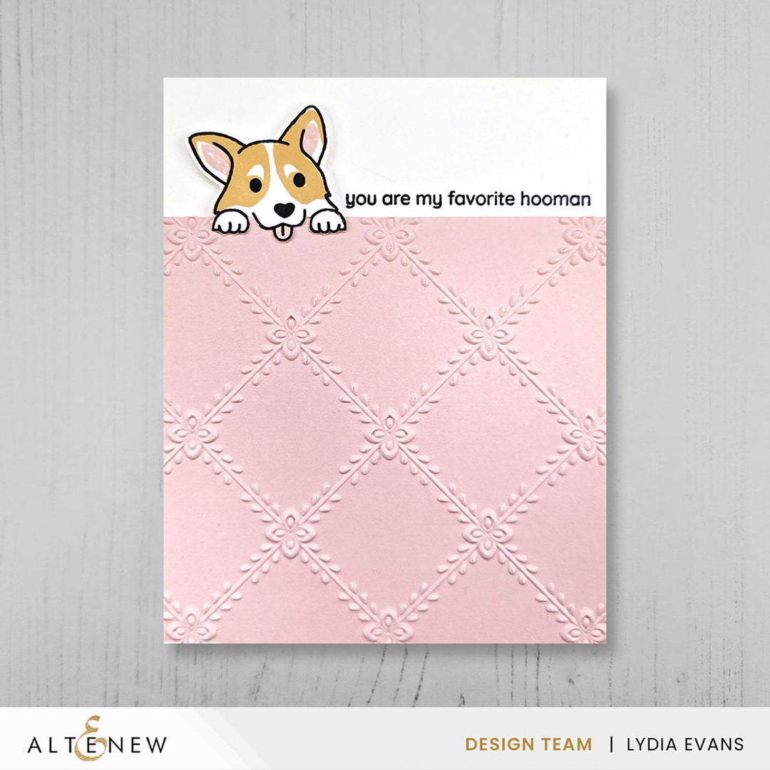 Embossing Folder Crisscross Blooms 3D Embossing Folder