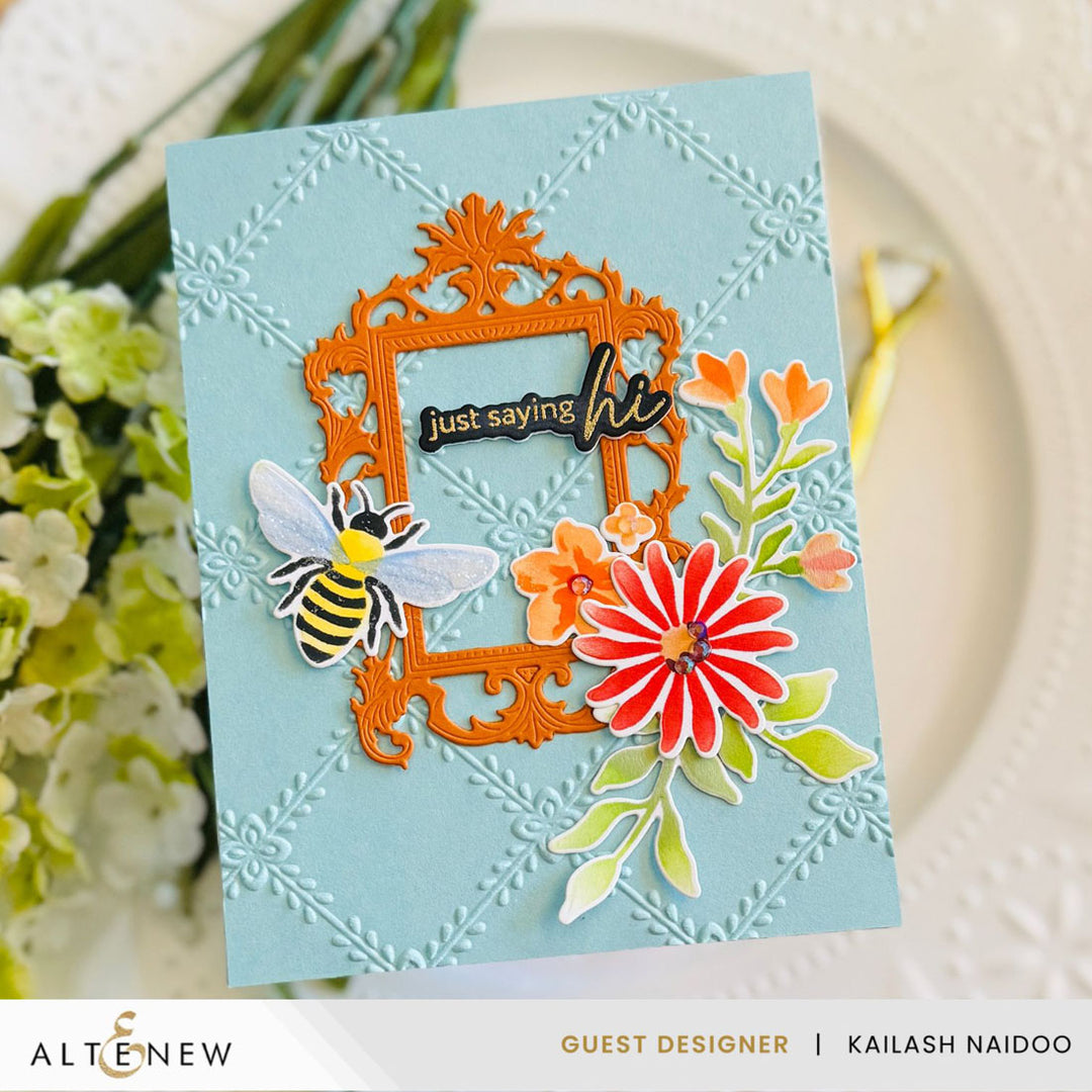 Embossing Folder Crisscross Blooms 3D Embossing Folder