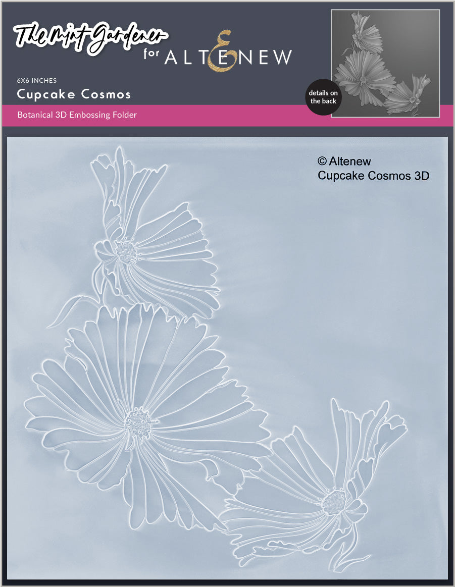 Embossing Folder Cupcake Cosmos 3D Embossing Folder