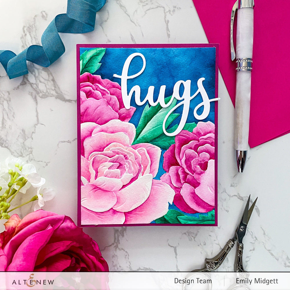 Embossing Folder Cupped Blossoms 3D Embossing Folder