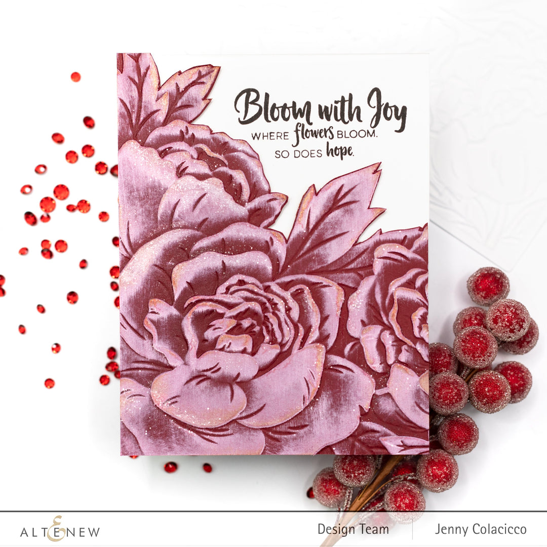 Embossing Folder Cupped Blossoms 3D Embossing Folder