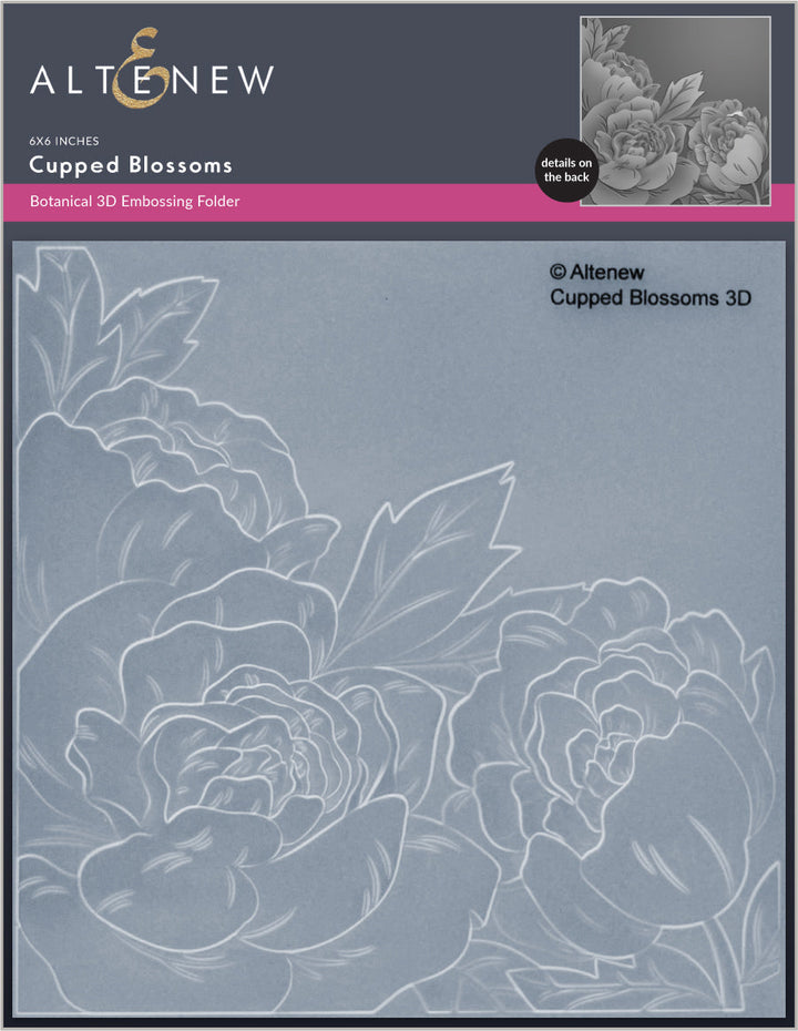 Embossing Folder Cupped Blossoms 3D Embossing Folder
