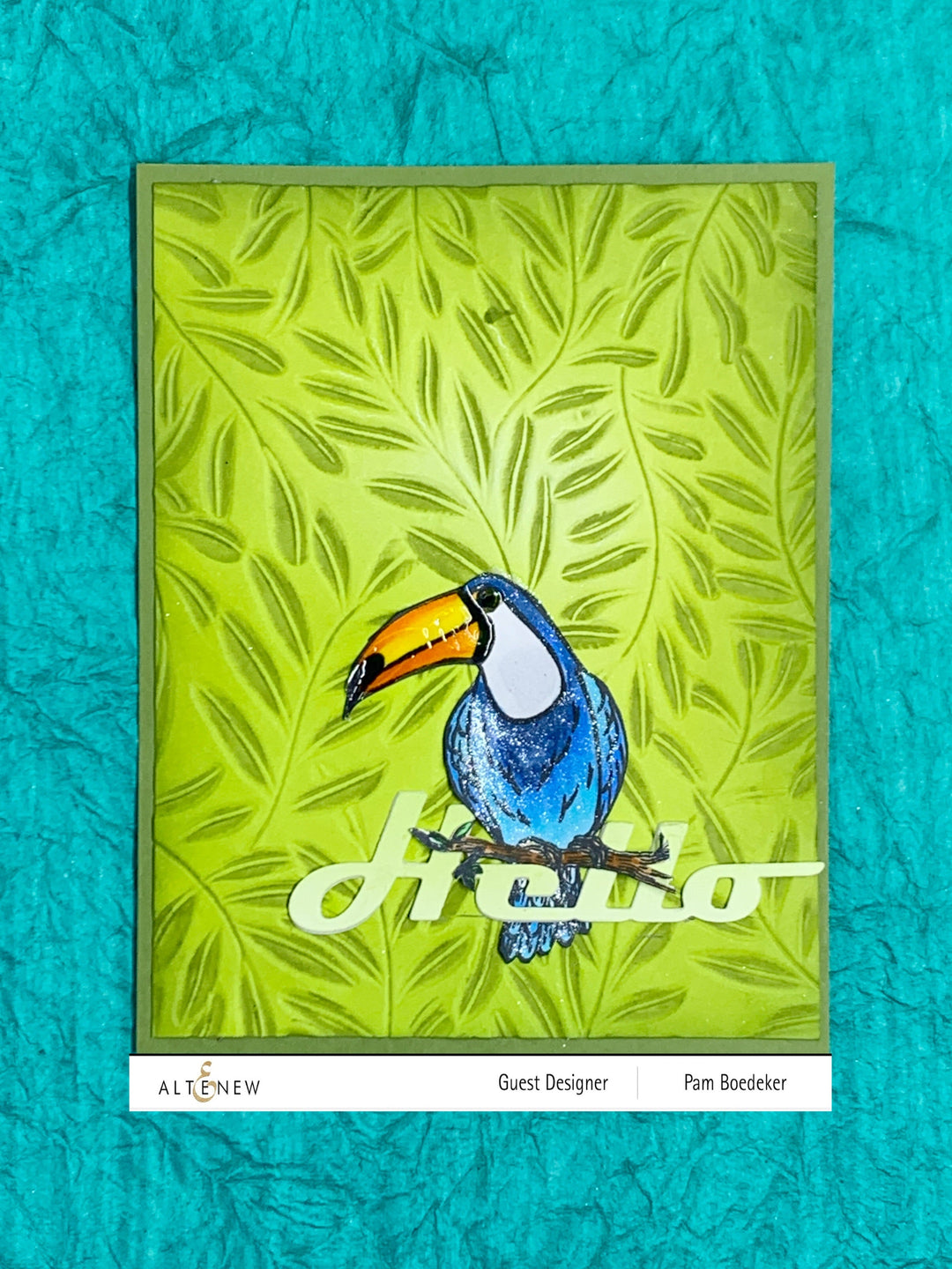 Embossing Folder Curving Leaves 3D Embossing Folder