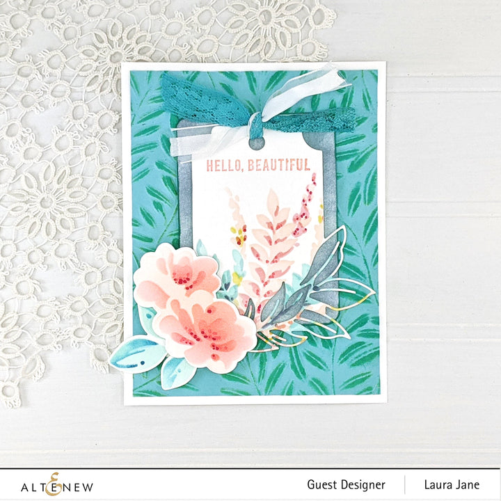 Embossing Folder Curving Leaves 3D Embossing Folder