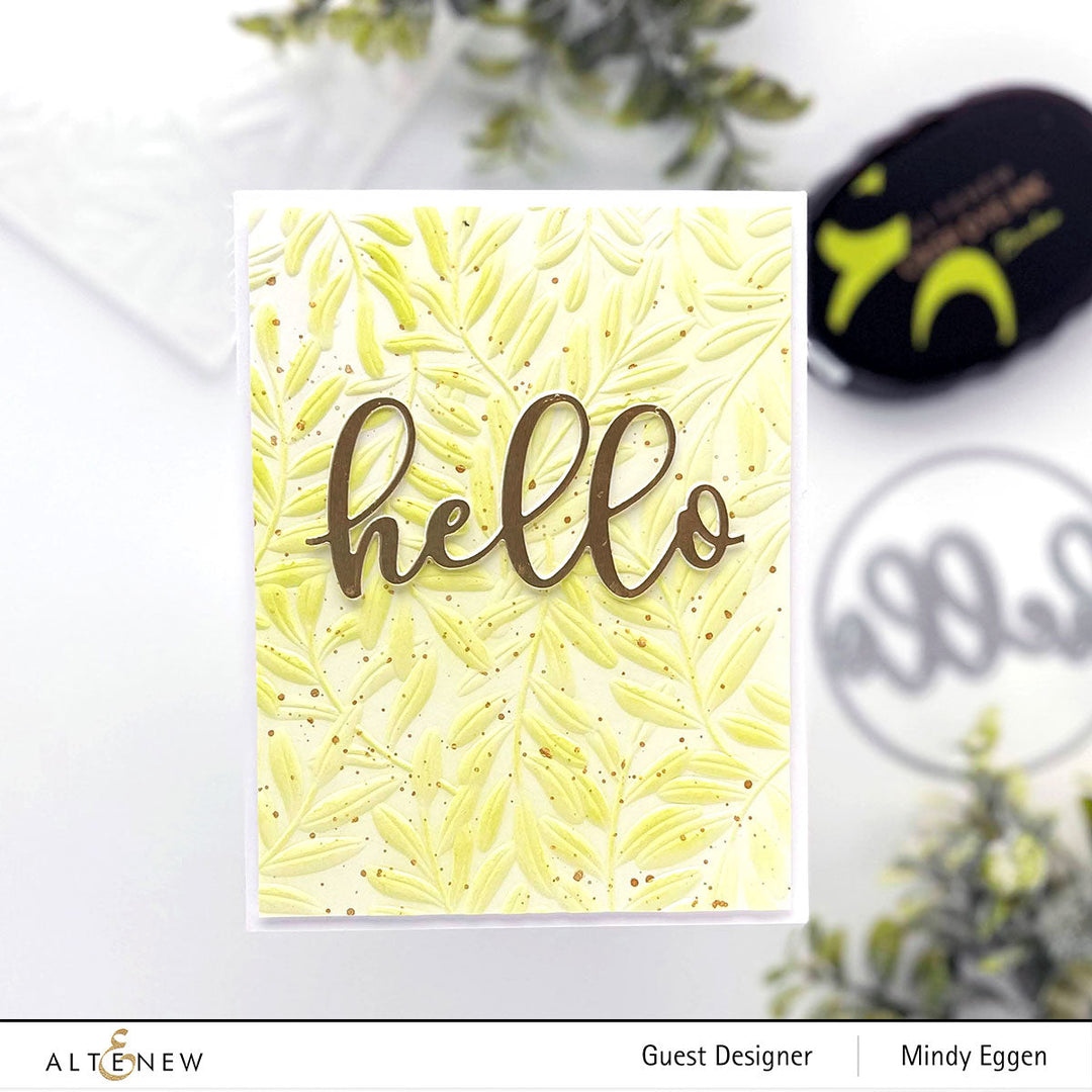 Embossing Folder Curving Leaves 3D Embossing Folder