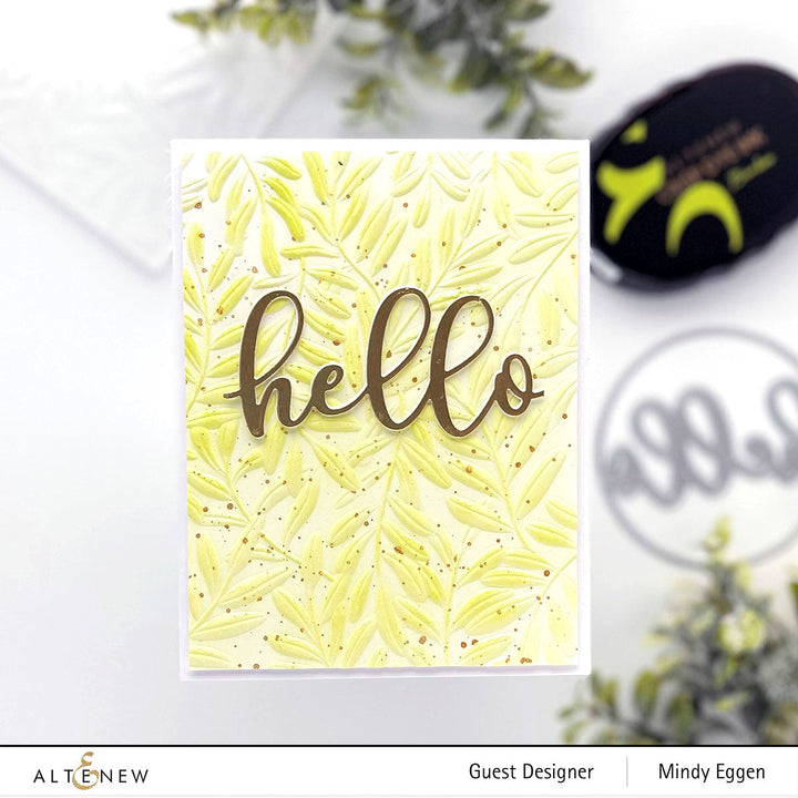 Embossing Folder Curving Leaves 3D Embossing Folder