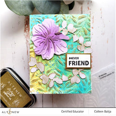 Embossing Folder Curving Leaves 3D Embossing Folder