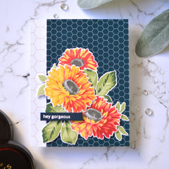 Embossing Folder Daisy Bed 3D Embossing Folder