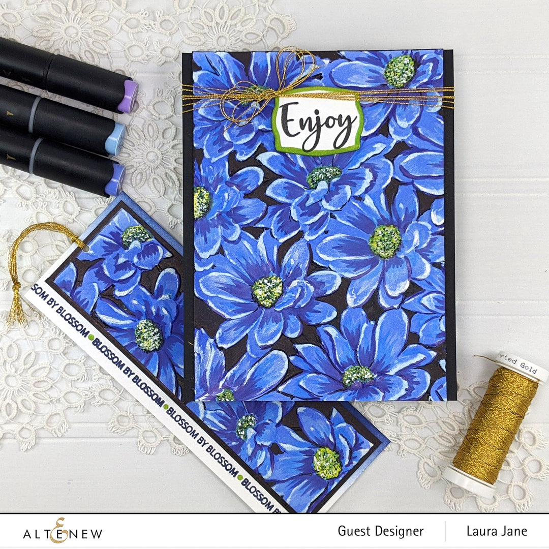 Embossing Folder Daisy Bed 3D Embossing Folder