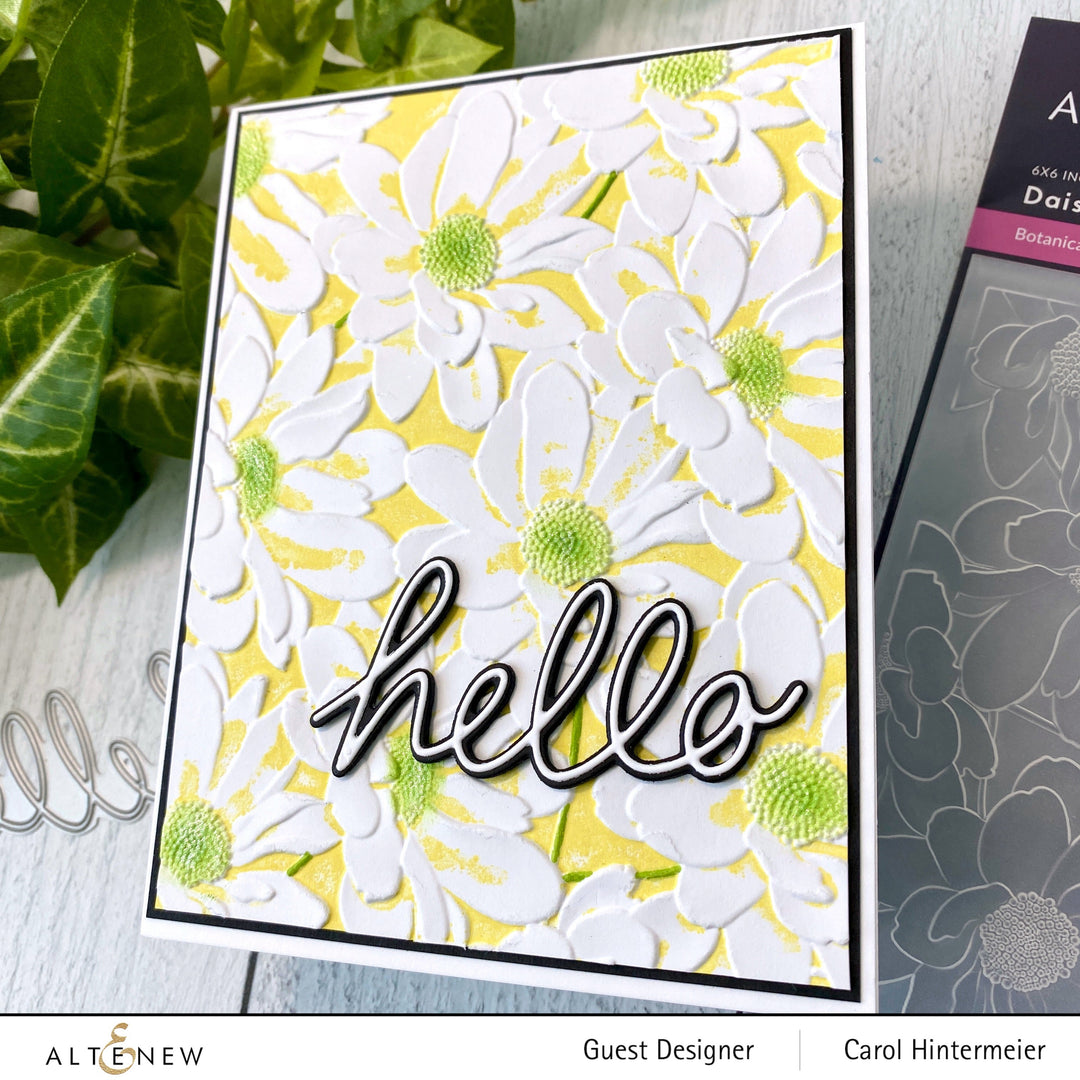 Embossing Folder Daisy Bed 3D Embossing Folder