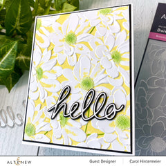 Embossing Folder Daisy Bed 3D Embossing Folder