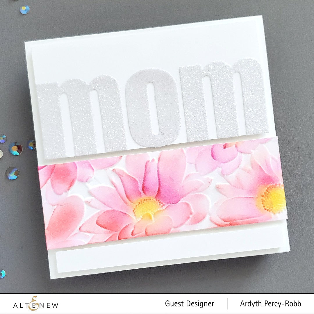 Embossing Folder Daisy Bed 3D Embossing Folder