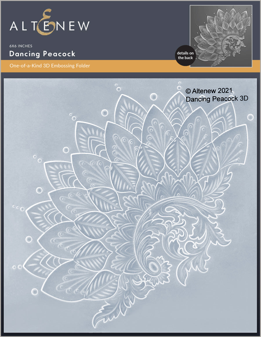 Embossing Folder Dancing Peacock 3D Embossing Folder