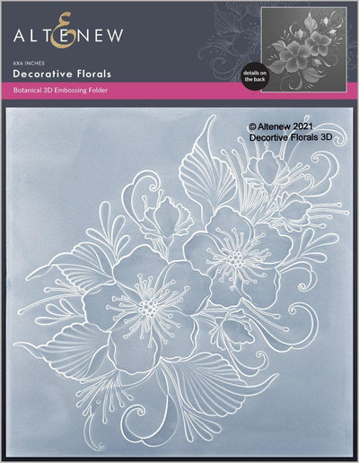 Embossing Folder Decorative Florals 3D Embossing Folder