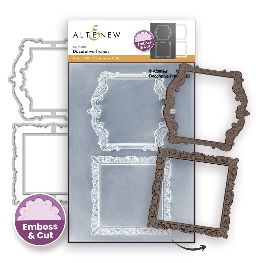 Embossing Folder Decorative Frames 3D Embossing Folder & Die Set