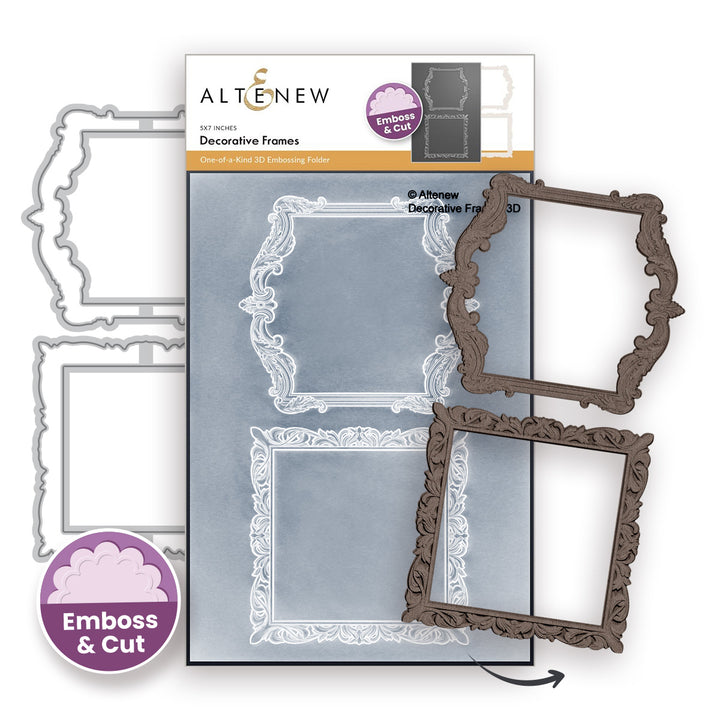 Embossing Folder Decorative Frames 3D Embossing Folder & Die Set