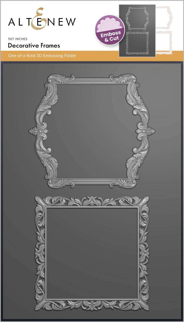 Embossing Folder Decorative Frames 3D Embossing Folder & Die Set