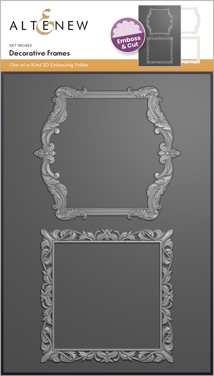 Embossing Folder Decorative Frames 3D Embossing Folder & Die Set