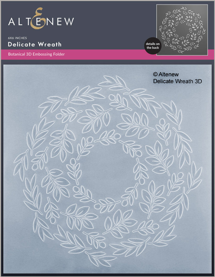 Embossing Folder Delicate Wreath 3D Embossing Folder