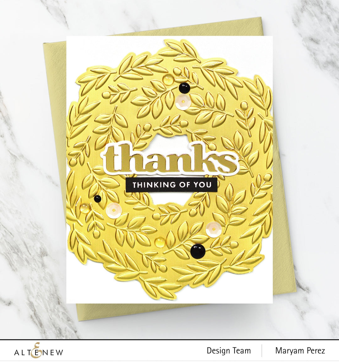 Embossing Folder Delicate Wreath 3D Embossing Folder