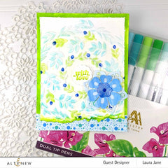 Embossing Folder Delicate Wreath 3D Embossing Folder