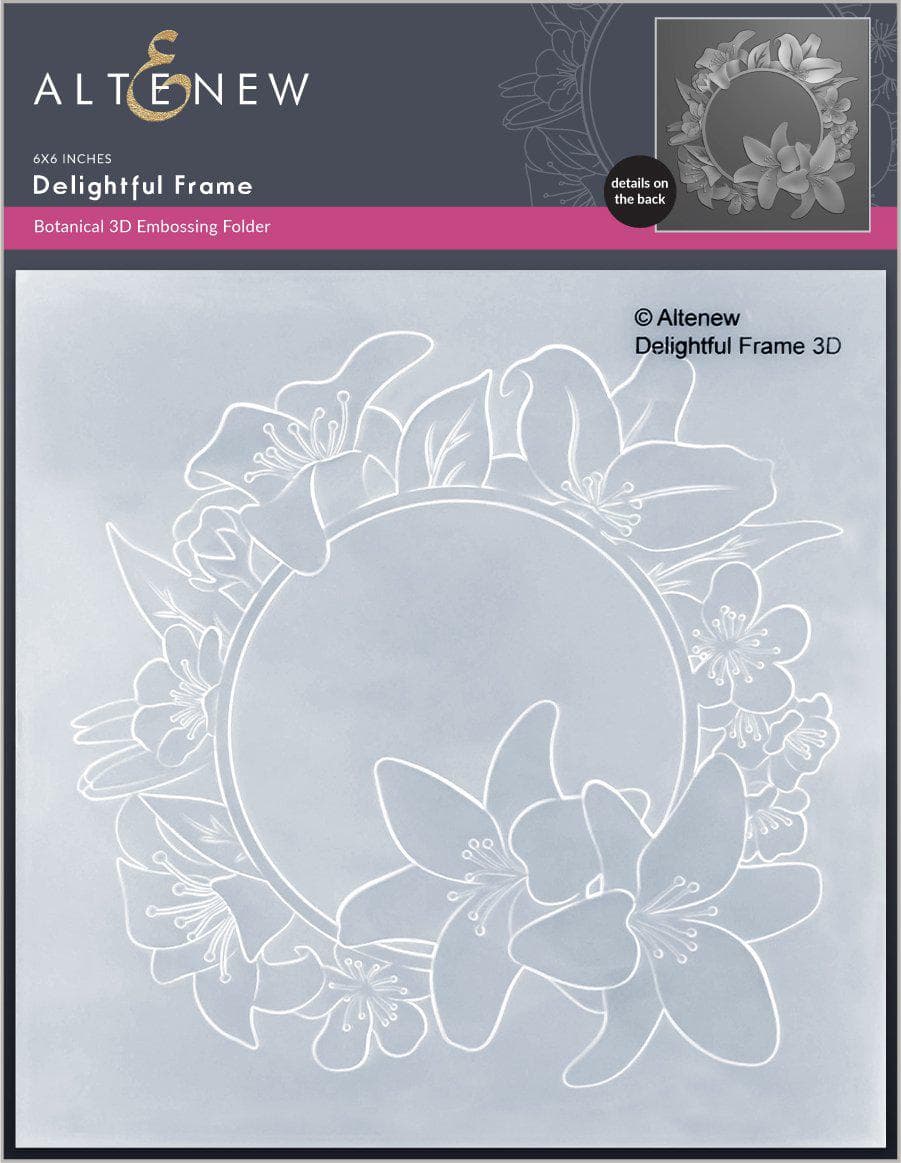 Embossing Folder Delightful Frame 3D Embossing Folder