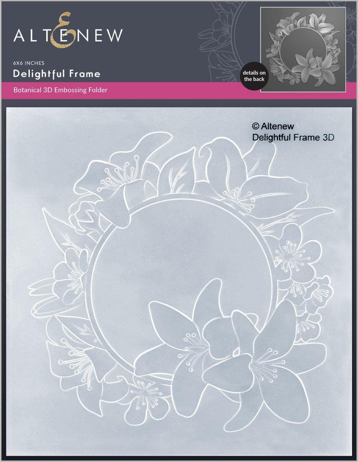 Embossing Folder Delightful Frame 3D Embossing Folder