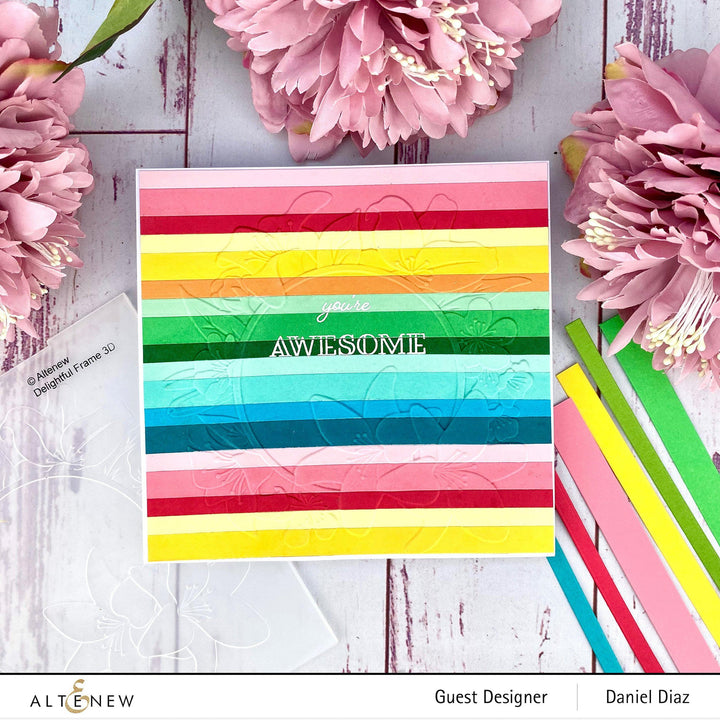 Embossing Folder Delightful Frame 3D Embossing Folder